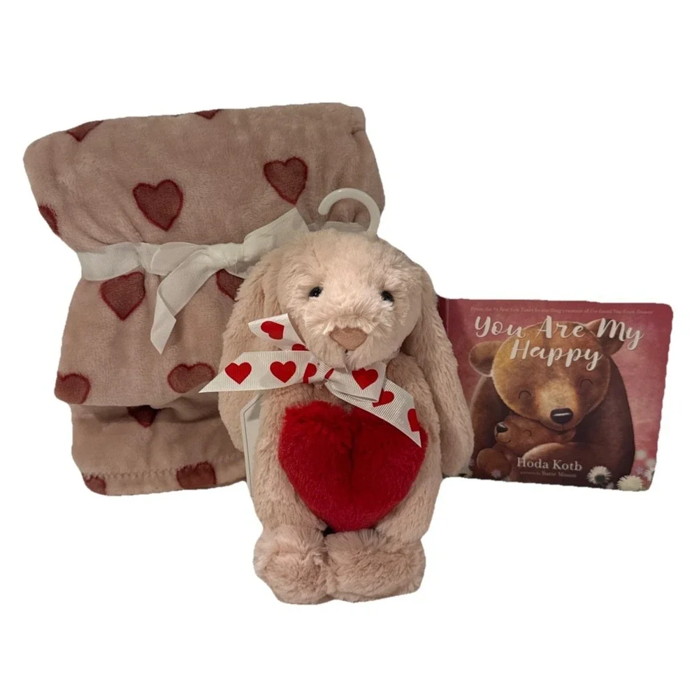 Baby Shower Gift Basket For Girl & New Mom Blanket Plush Book Outfit‎ Essentials